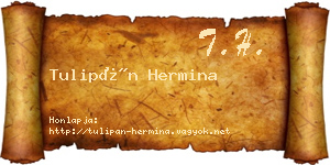 Tulipán Hermina névjegykártya
